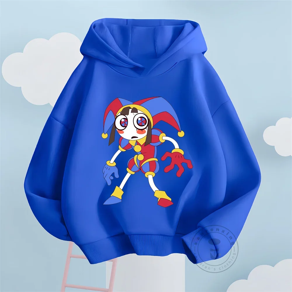 Cartoon Children\'s Hoodies The Amazing Digital Circus Sweatshirts Unisex Fashion Funny Kawaii Long Sleeve Tops Spring Autumn