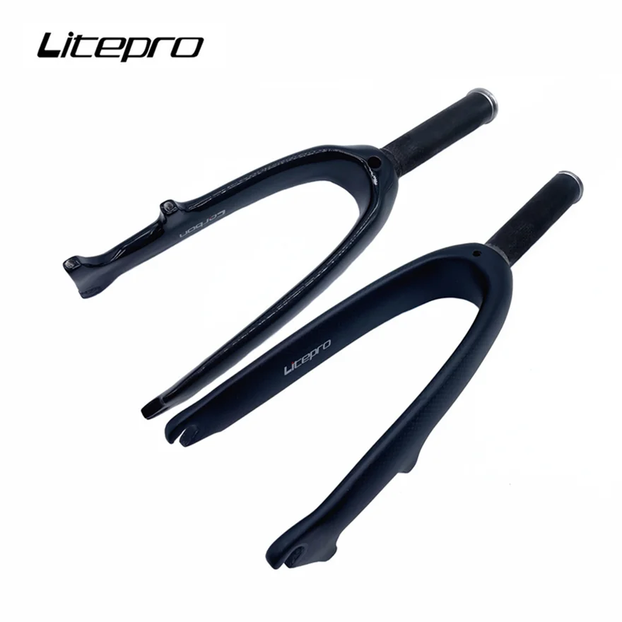 

Litepro Folding Bike K3 Plus Front Fork Carbon Fiber Disc Brake Fork For 14 16Inch 305 349 Wheels