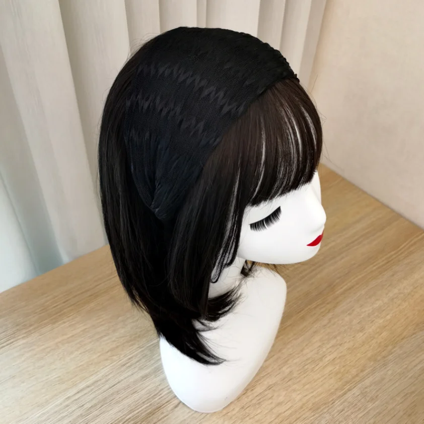 Breites Haarband für Damen, Plissierter Netzstoff-Haarreif, Eleganter Rutschfester Turban-Haarreif, Haaraccessoires für den Alltag im Büro – Detail 7