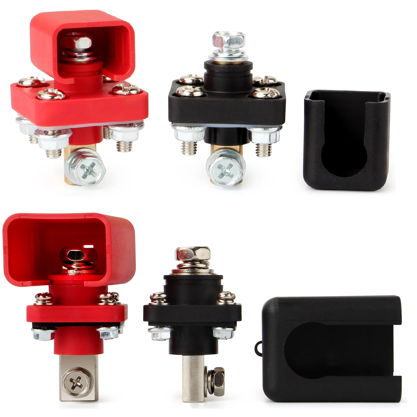 

2PCS All-Copper 50A/200A High Current Battery Connector Terminal Adapter Energy Storage Terminal Post