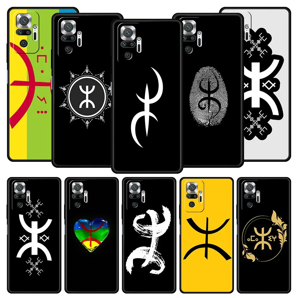 Amazigh Berber Flag Phone Case For Xiaomi Redmi Note 13 12 5G 11 10 Pro Plus 4G 9S 9 8 7 9T 13C 12C 10C 9C 9A Silicone Cover