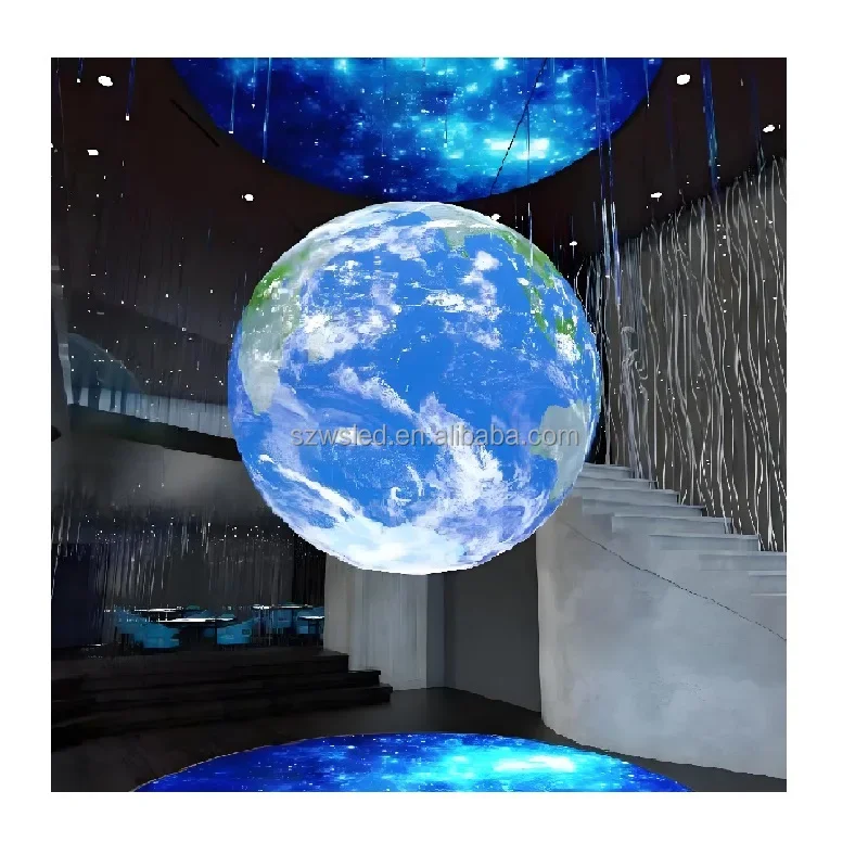 

P1.25 P1.5 P1.8 P1.9 P2 P2.5indoor Sphere Led Displays 360 Degree Flexible Full Color Ball Sphere 3D Led Screen