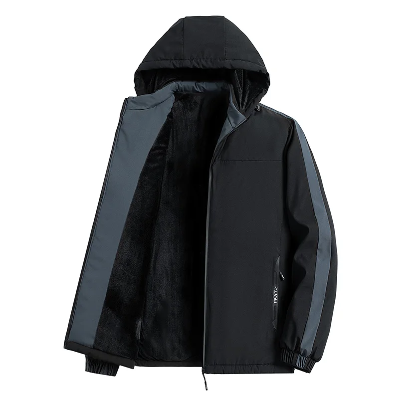 Parkas cálidas de gran tamaño para hombre, chaqueta gruesa con capucha, prendas de vestir clásicas a prueba de viento, con bolsillo, 7XL, 8XL, para invierno