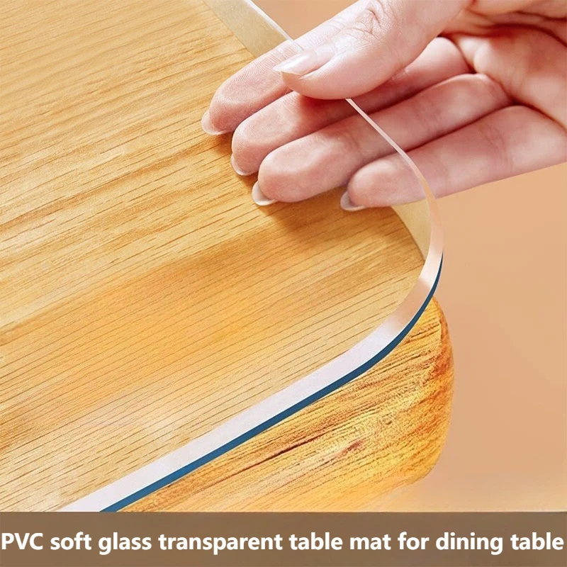 Table Surface Protective Film, PVC 2.0Mm Thick Transparent Tablecloth, Heat-Resistant, Scratch-Resistant And Tablecloth