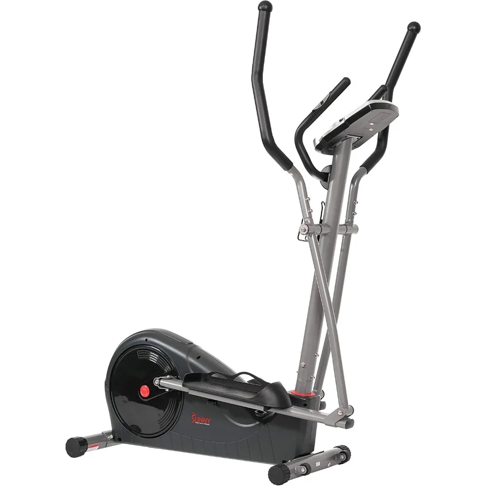 Dual Handlebars Elliptical: 12 Programs, Adjustable Resistance, Monitor, Low-Impact, Full-Body, Pulse Sensor