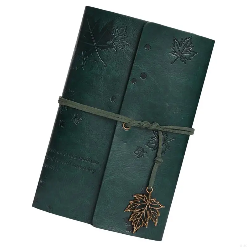 W89C A 6 Maple Leaf Notebook Retro Teatherbook Notebook Travel Notebook для школы