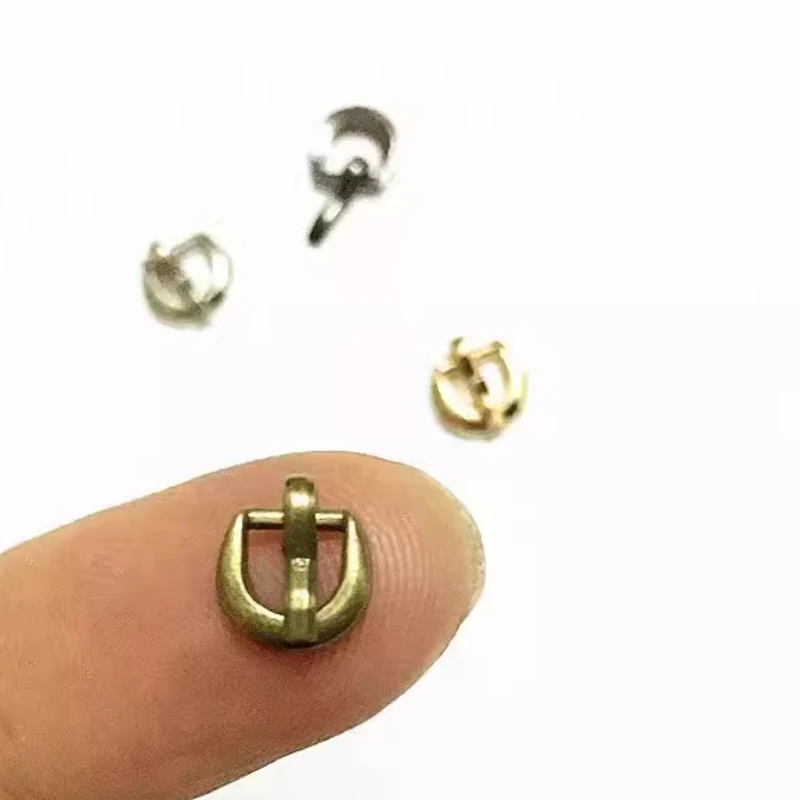 30 Peças de Fivelas de Metal Mini Botão de 4mm para DIY, Bolsas, Sapatos, Roupas, Acessórios de Costura Artesanais