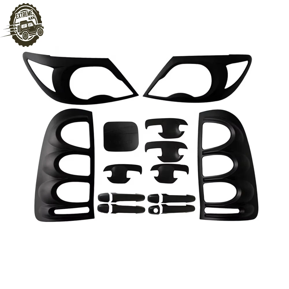 

Manufacturer Black Body 5 Set Kits Car Garnish Cover Full Set Combo for Toyota Hilux Vigo 2005-2010 Auto Accessories