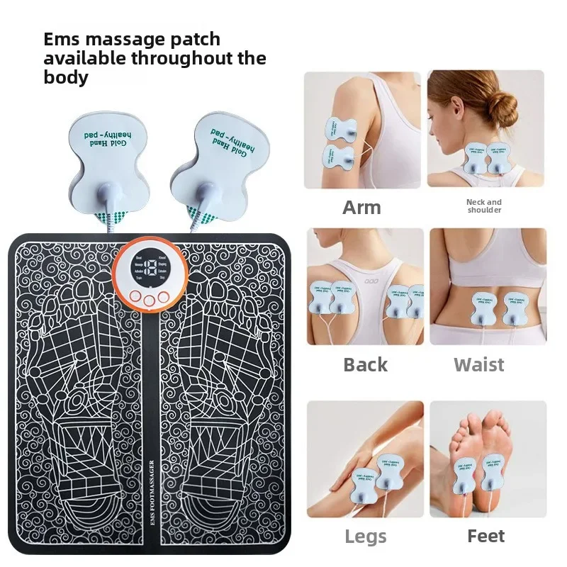 1Set Foot Massger Sole Massage Pad Feet Muscle Stimulation 8 Modes 19 Level Relaxation USB Charging massager machine  foot spa