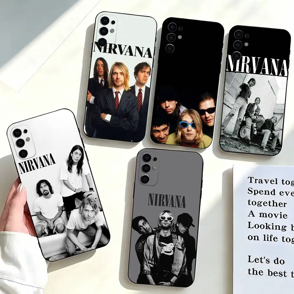 NirvanaS Rock B-Bands  Phone Case Black Silicone Soft For Samsung S25,S24,S21,S22,S23,S30,Ultra,S20,Plus,Fe,Lite