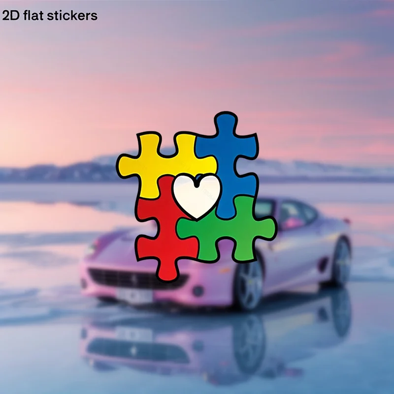 1PC Heartwarming Autism Puzzle Sticker for Laptop, Water Bottle, Guitar, Notebook - Impactful Decal to Spread Love view 2