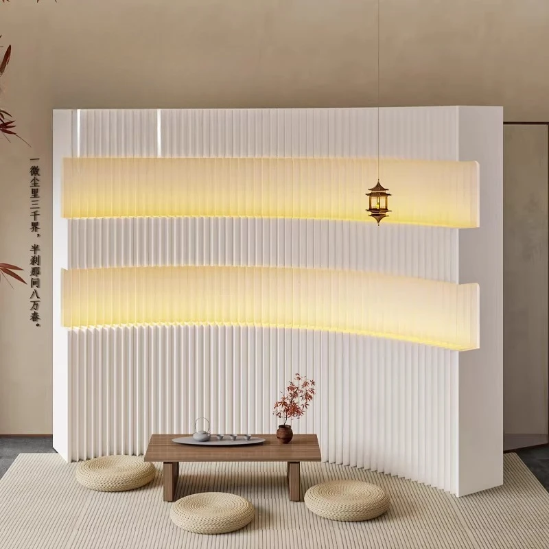 Folding Paper Screen Partition False Wall Room Divider for Office Beauty Salon Wall Dividers Privacy Room Screen Partition