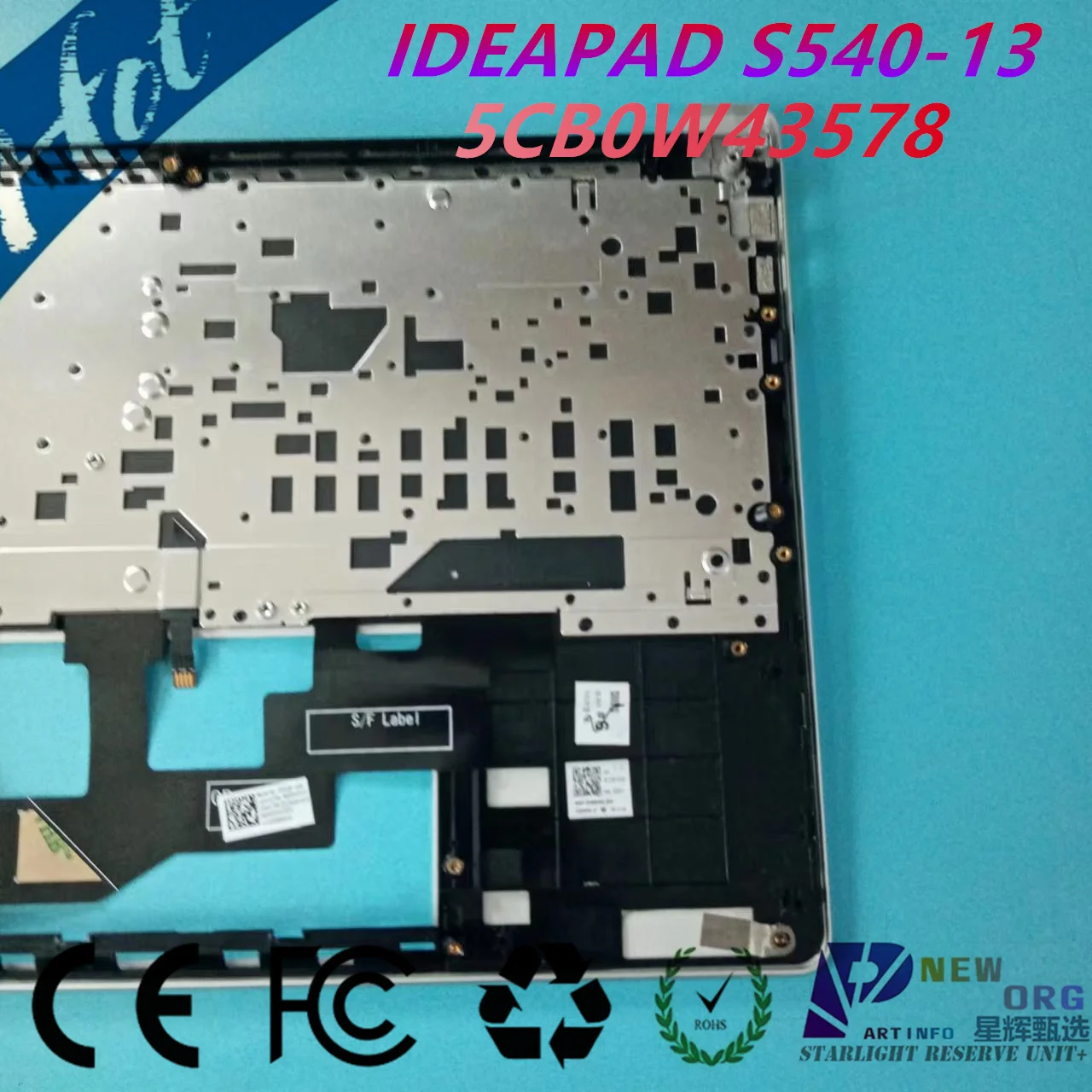 Imagem -06 - Assembleia Palmrest Teclado do Portátil para Lenovo Ideapad S54013 Iml Lenovo Yoga São Itl 81xa 82h1 82dl Pro-13 82h2 Sliver 5cb0w43578