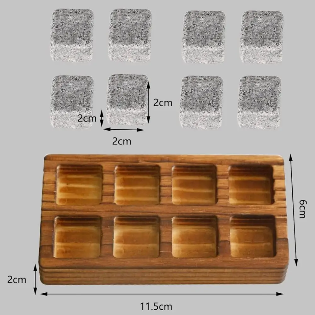 High-tech Polished Whiskey Stones Whiskey Stones Gift Set with Wood Tray Premium Reusable Drink Stones Modern Whiskey for Men