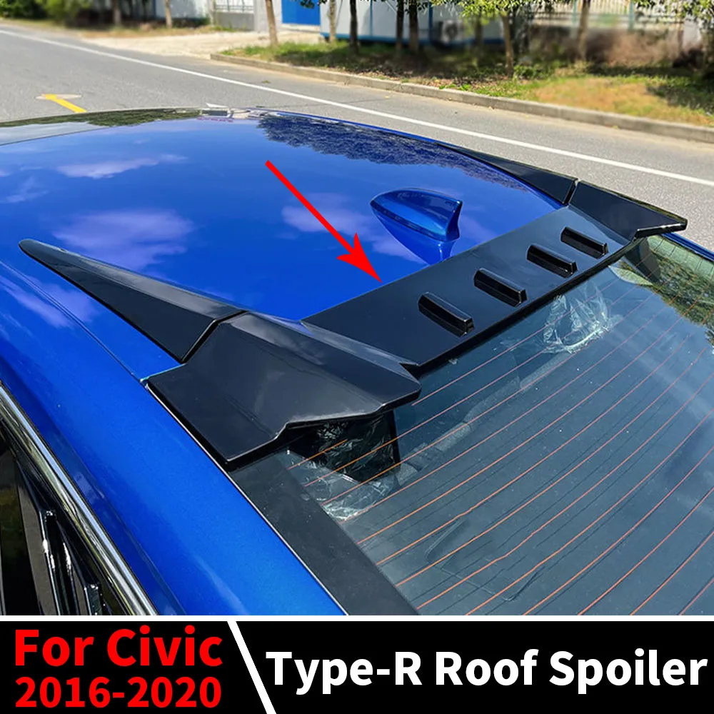 

For Honda Civic 10TH Sedan 2016-2020 Modification Parts Trunk Boot Lip Splitter Decoration Tuning Type-R Roof Spoiler
