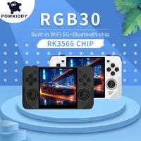 POWKIDDY RGB30 NEW Retro Pocket 720*720 4Inch Ips Screen Built-in WIFI RK3566 Open-Source Handheld Game Console Children's Gifts