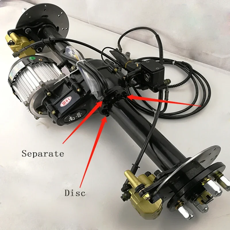 Elettrico Assale Posteriore Del Motore 48 V/60 V/72 V 500 W/650 W/800 W /1000 W/1200 W Motore Elettrico Risciò Blcd Motore Freno a Disco con La