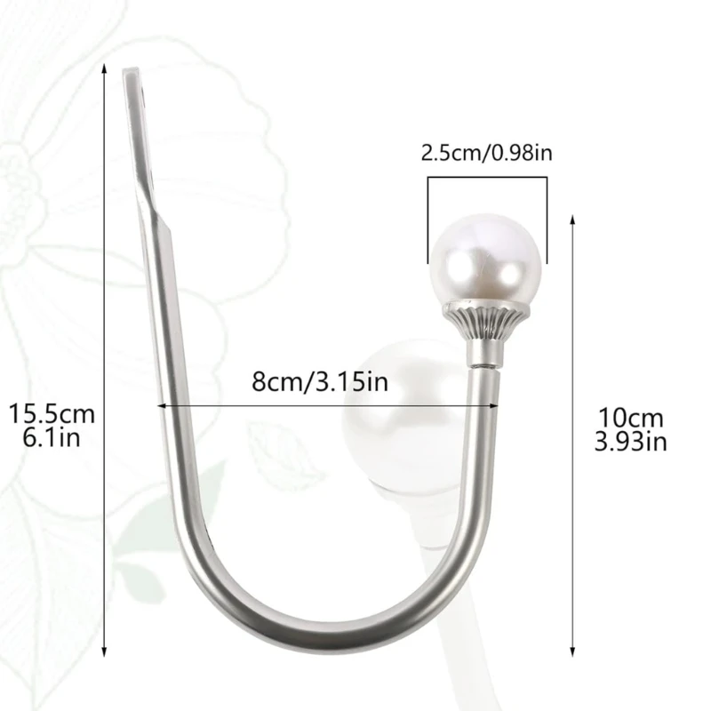 Rèm Khóa Móc Tường Hình Chữ Ngọc Trai ZincAlloy Phụ Kiện Phụ Kiện Gia Đình
