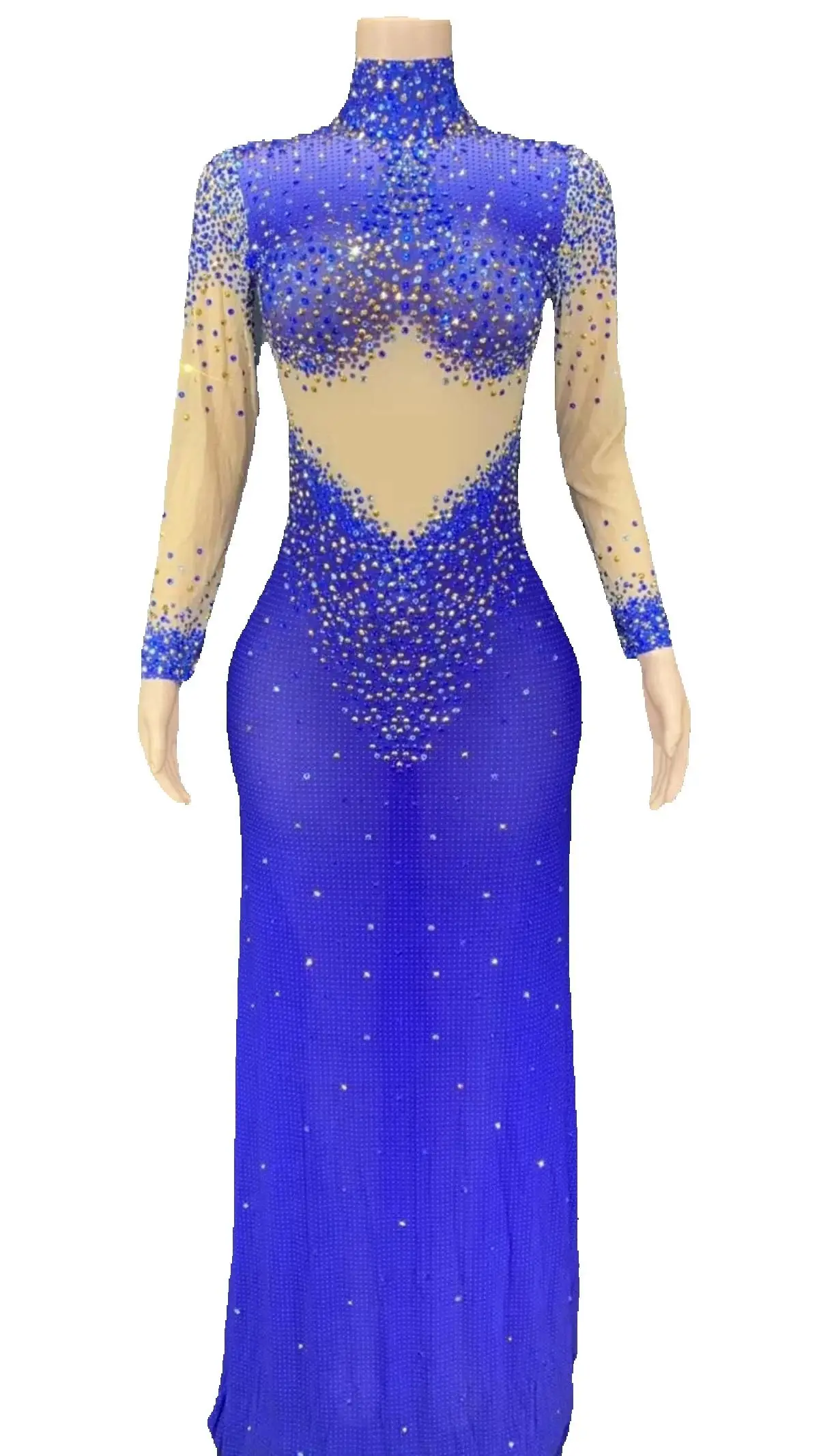 ZD  Latest Summer Dresses Sparkling Golden Diamonds Dress Sequin Yellow Dress Sexy Trailing Ball Prom