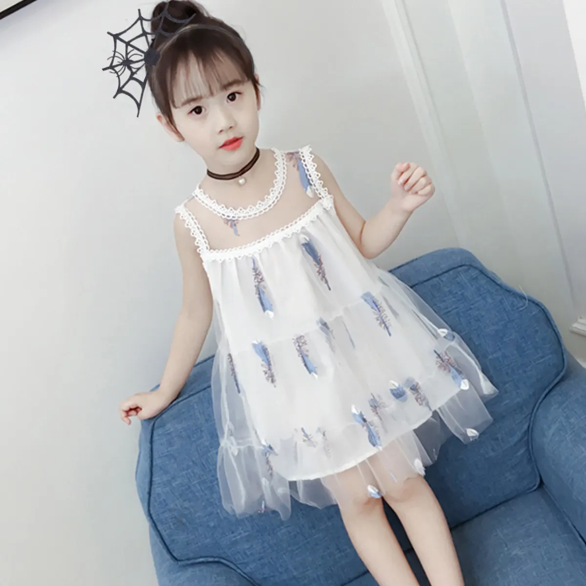 2Pcs Hairband Spider Web Design Comfortable Party Fancy Hair Hoop Selfie Prop Fashion Chic Spider Web Hairband