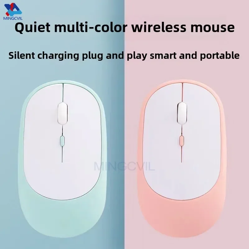 MINGCVIL Wireless Mouse Bluetooth USB Silent Mice Adjustable DPI Ergonomic Design Rechargeable Gaming Mouse For Xiaomi Tablet