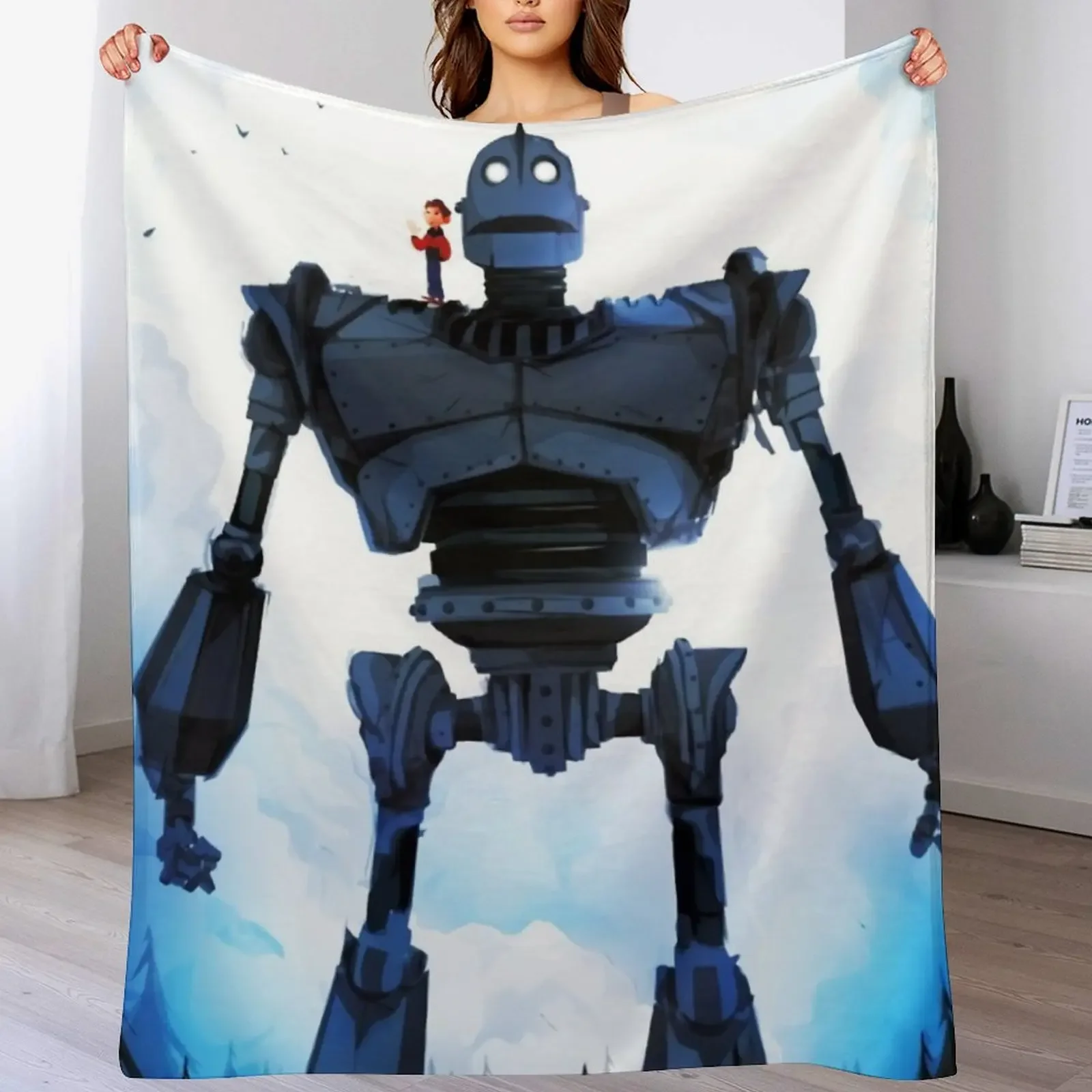 

Big Robot Metal Throw Blanket warm winter blankets and throws Summer bed plaid Blankets