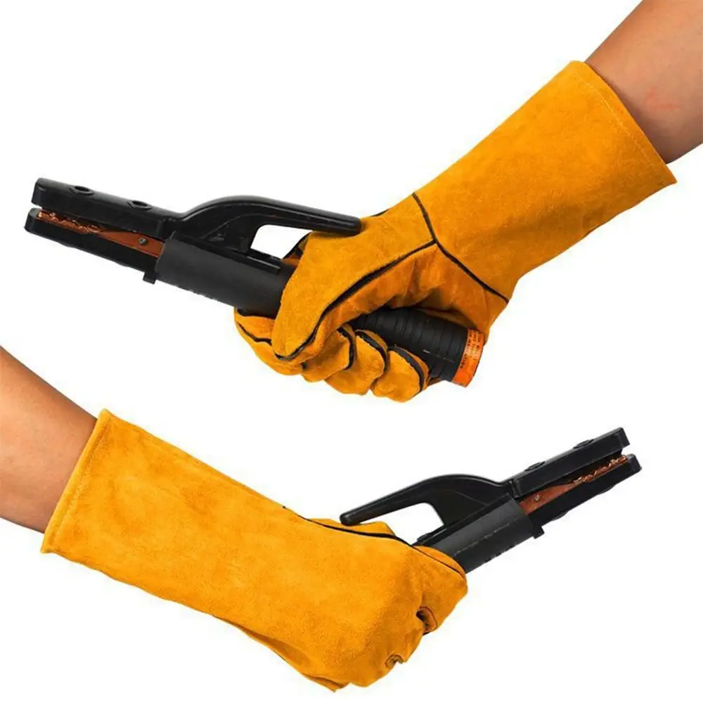 

Soft Welding Gloves Anti-scalding Flexible Gardening Safety Gloves Full Finger Durable Leather Working Gloves Driving