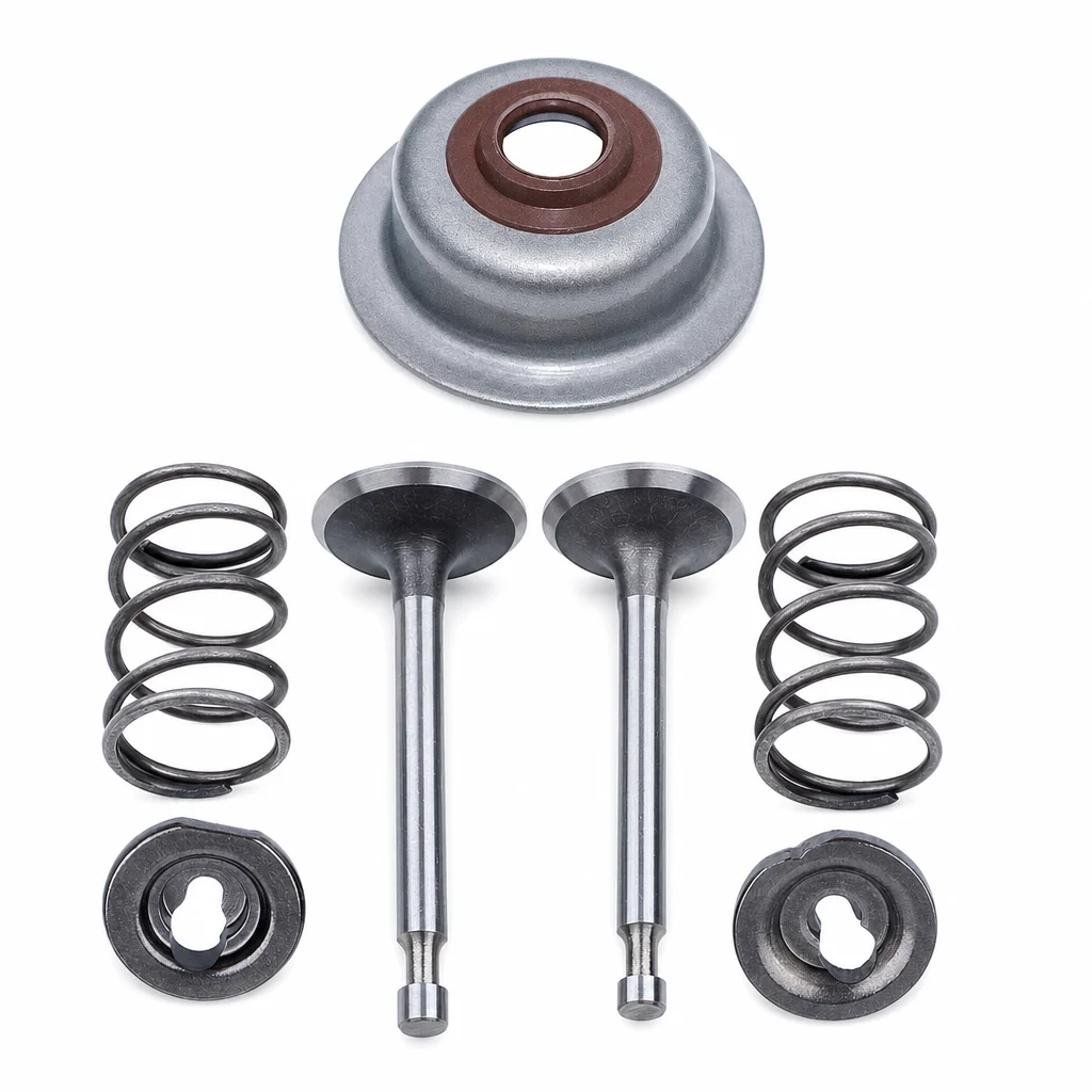 Intake Exhaust Valve Spring Stem Seal Kit For Honda GX160 GX200 168F 5.5/6.5HP 2-3kw Engine OEM 14711-ZF1-000 14721-ZF1-000