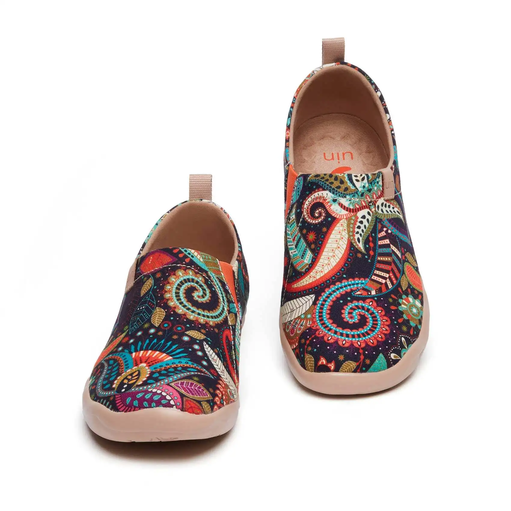 UIN 2022 Southeast Asian Style Series Women Shoes Slip On Art Painted Comfort Round Toe Shoes Summer Ladies Sneaker