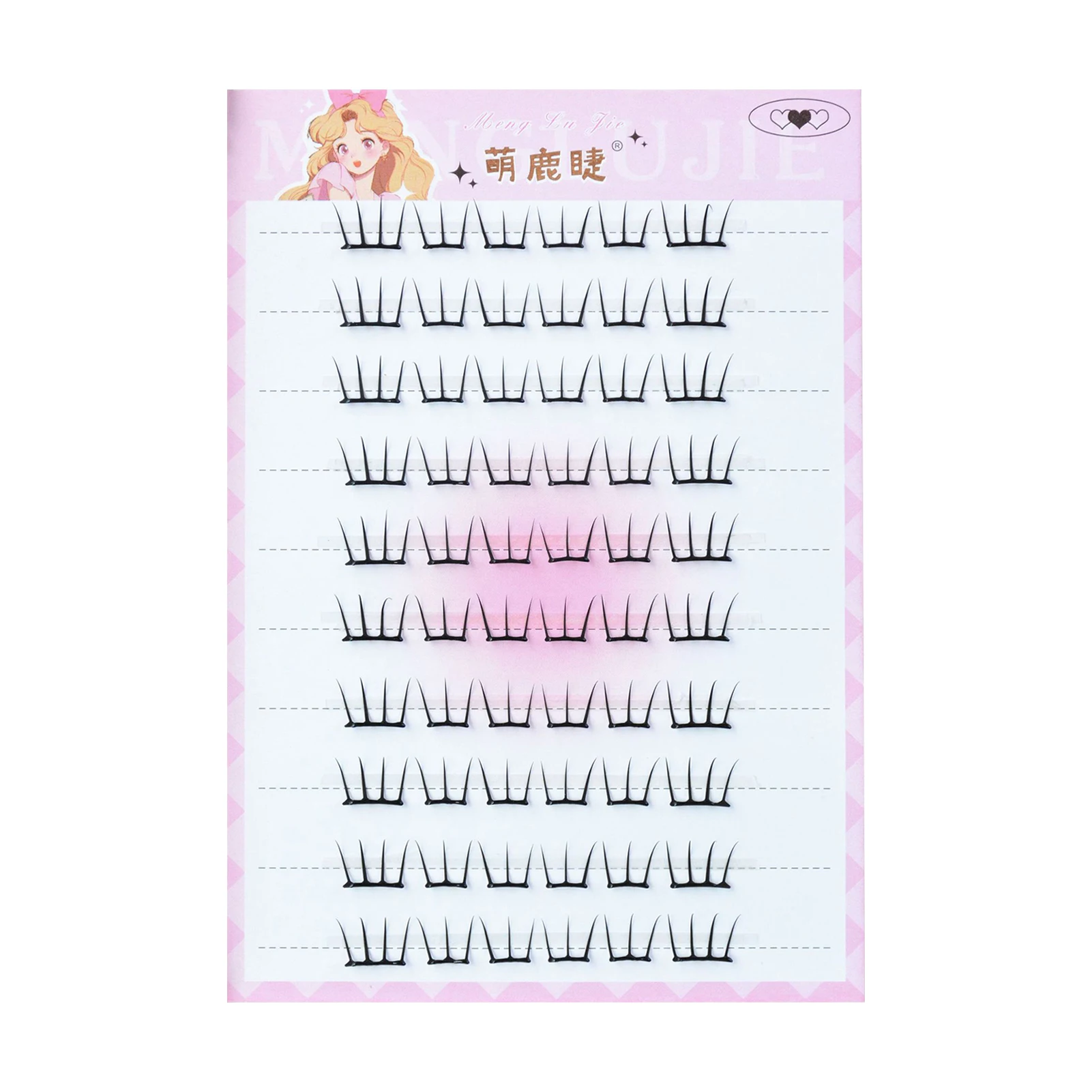 Selbstklebende Cluster-Wimpern, einzelne Wimpern, kein Kleber erforderlich, koreanisches Make-up, DIY-Wimpern, natürliche Comic-Wimpern