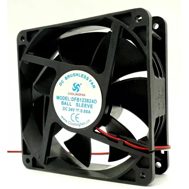 

Новый охлаждающий вентилятор для DFB123824D DC24V 0,60A Охлаждающий вентилятор Большой объем воздуха 12 см 120*120*38 мм