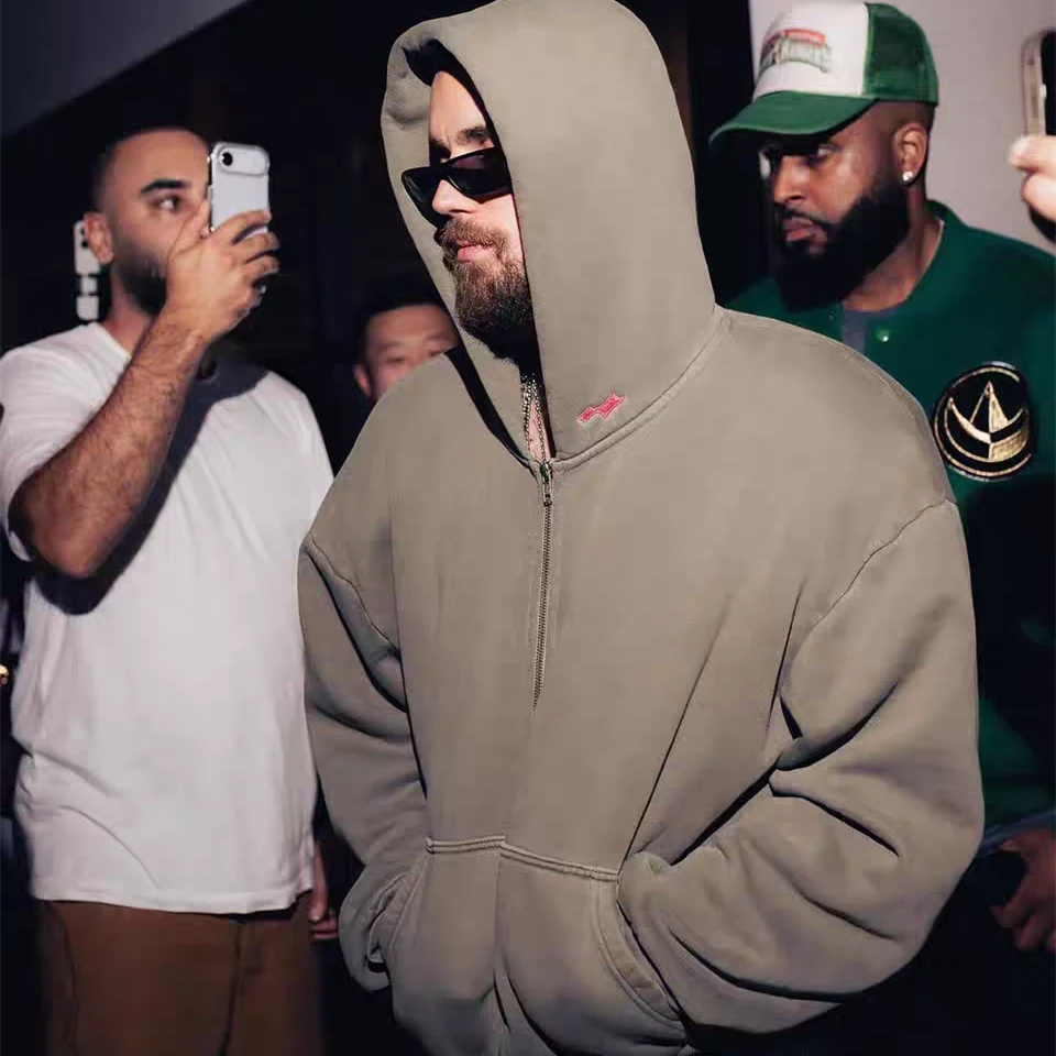 

Промытый оливково-зеленый кардиган с вышивкой SKYLRK, толстовка на молнии для мужчин и женщин, высококачественный пуловер с капюшоном