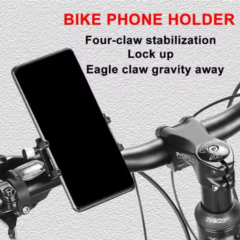 Bicycle Phone Holder Universal Aluminum Alloy Cycling Bike Phone Holder Anti-slip GPS Bracket Bike Cellphone Stand Bike Part