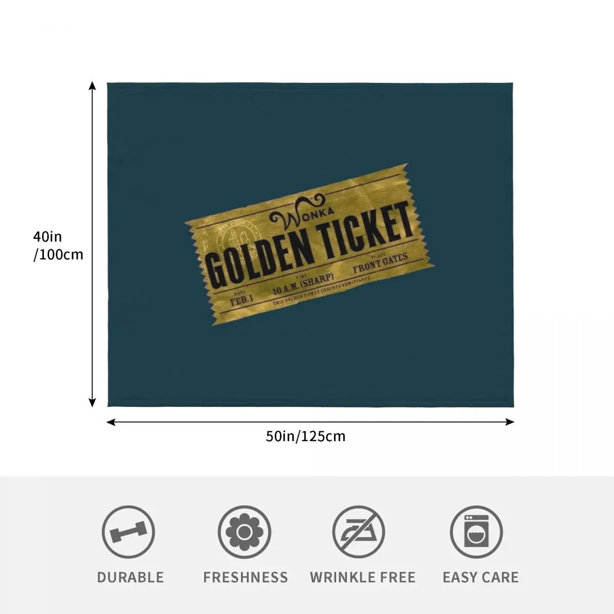 Golden Ticket Throw Blanket Soft Bedroom Blanket for Night Sleeping view 4