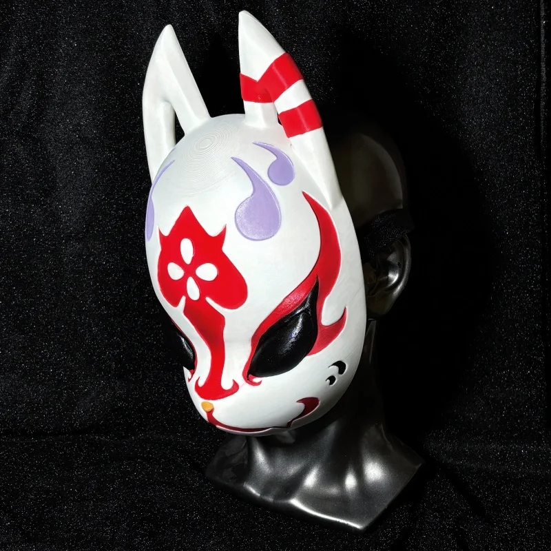Blue Archive Fox Mask Cosplay Prop - Wakasa Fox Japanese Style Mask for Anime Convention Party