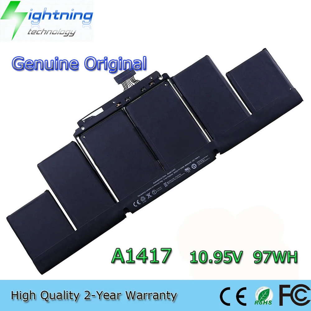 

New Genuine Original A1417 10.95V 97Wh Laptop Battery For Apple Macbook Pro 15 Retina A1398 Mid 2012 Early 2013