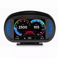 P2 OBD2 GPS Car HUD Display Slope Meter Head Up Display Car Gauge Speedometer Alarm function Car Electronic Accessories ﻿
