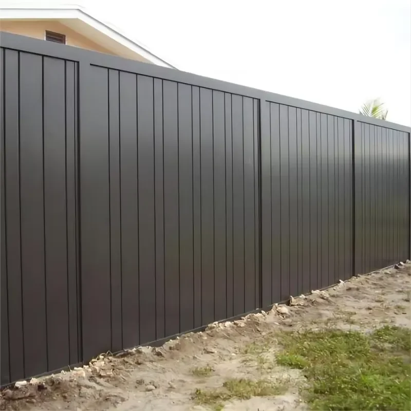 4/5/6/7/8 ft Customized Home Backyard Garden Powder Coating Aluminium Fence Panel Metal Privacy Slat Fence