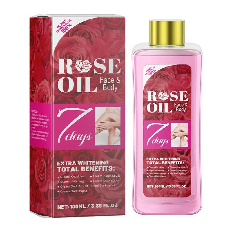 100ml Hydrating Body Oil Rose Body Oil Body Relaxing Massage Oil Dry Skin Moisturizer Fast Absorbing Body Oil Rose Essence