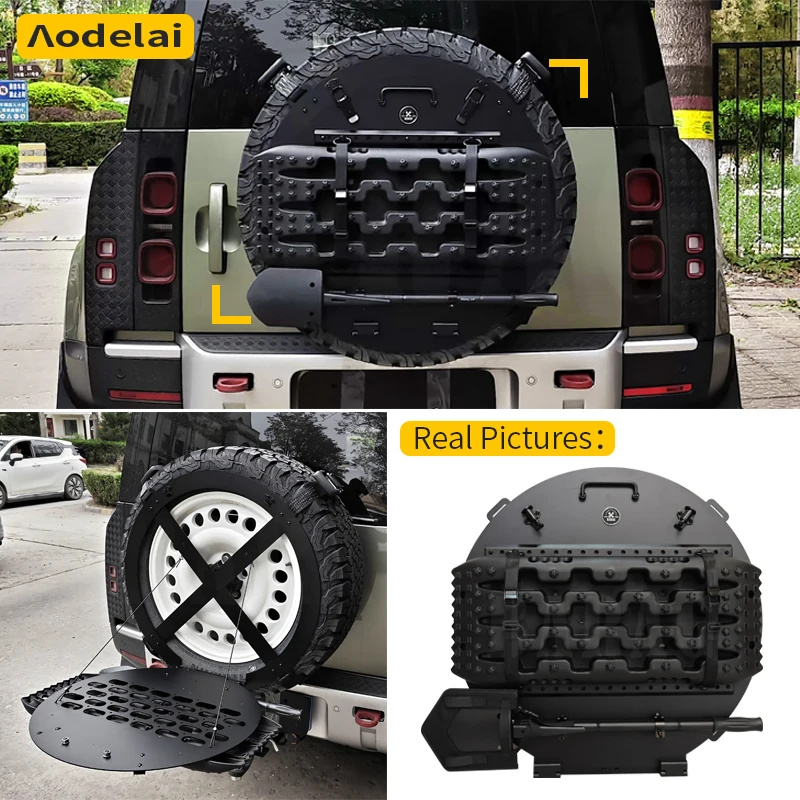 

For 2020-2026 Land Rover Defender L663 90 110 tailgate spare tire cover camping tactical table board Car Accessories