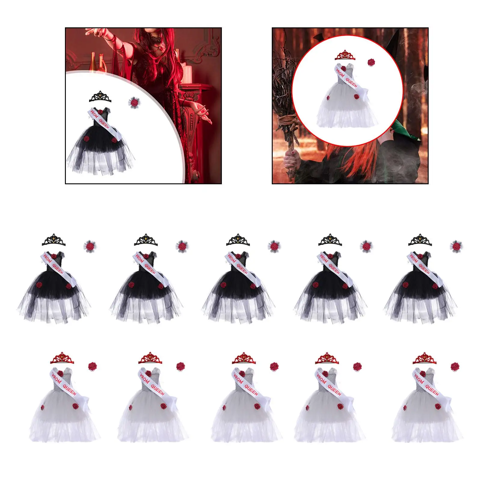 فتاة الأميرة زي الملابس تول فستان الركبة الزي فستان بتصميم حالم لحفلة كرنفال مرحلة الأداء عيد الميلاد مهرجان الدعائم #1