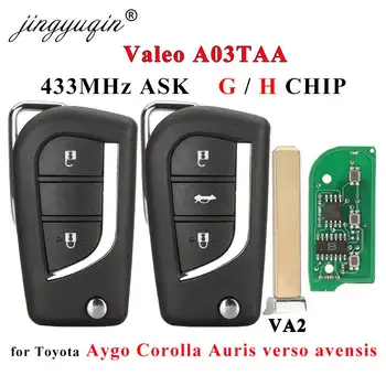 Jingyuqin VA2 výklopný dálkový klíč od auta 433MHz H-8A pro Toyota Aygo Corolla Auris /G čip vhodný pro Verso Avensis S000048000 A03TAA 10 nejlepší prodej Výměna klíče u Toyoty Verso - №9