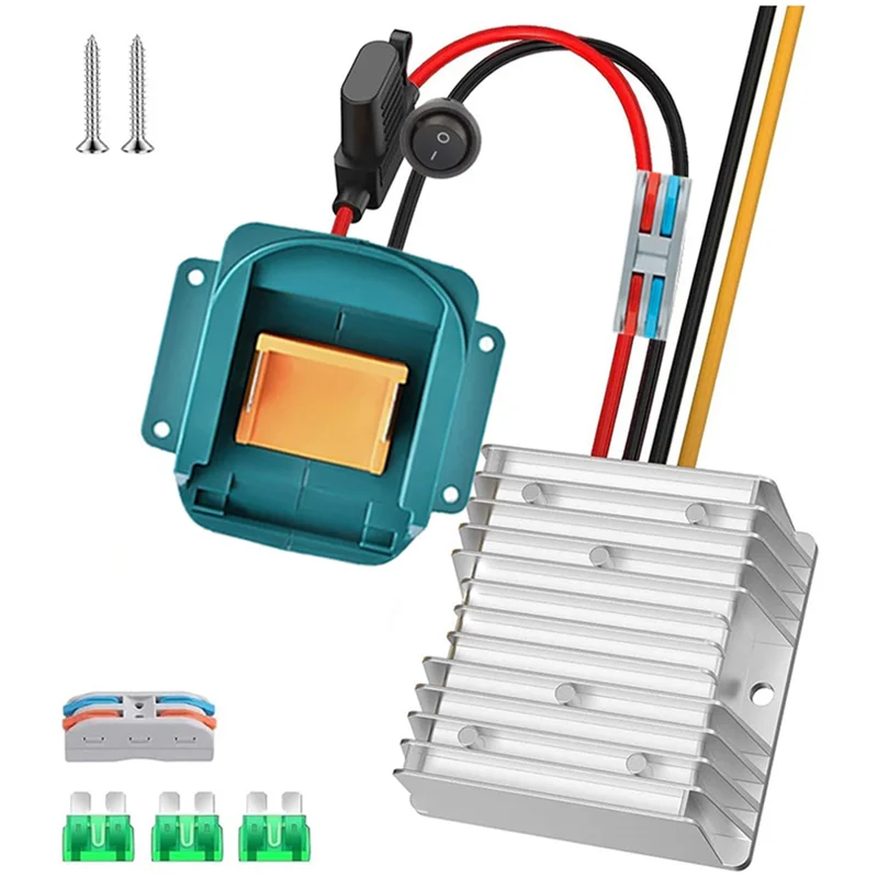 

Преобразователь напряжения A92P DC 12V 20A 240W с предохранителем, понижающий с 18В до 12В, для аккумуляторов Power Wheel 18В