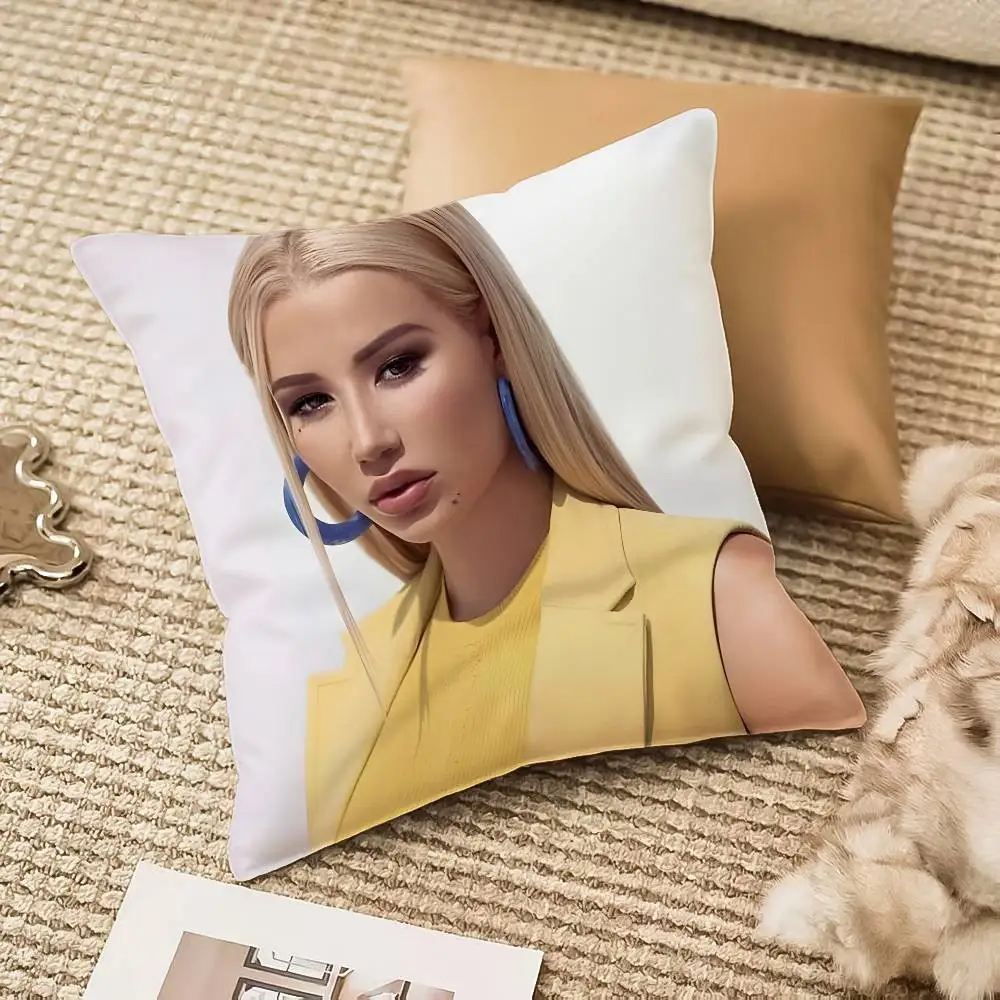 Funda de almohada I-Iggy A-Azalea, funda de almohada antipolvo, sofá de felpa sedoso con cremallera Invisible