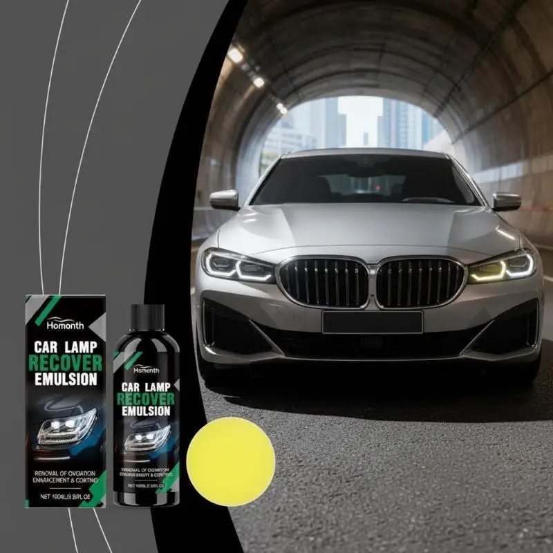 Headlight Restoration Kit 100ML for All Vehicles Comes with Sponge Removes Yellow Oxidation for Cars Trucks SUVs Motorcycles