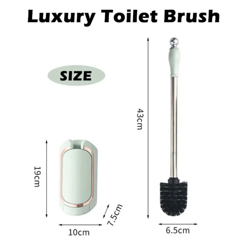 Toilet Clean Brush with Drain Base Wall Mounted Long Handle Cleaning Utensils Household Bathroom Toilet Cleaning Tools