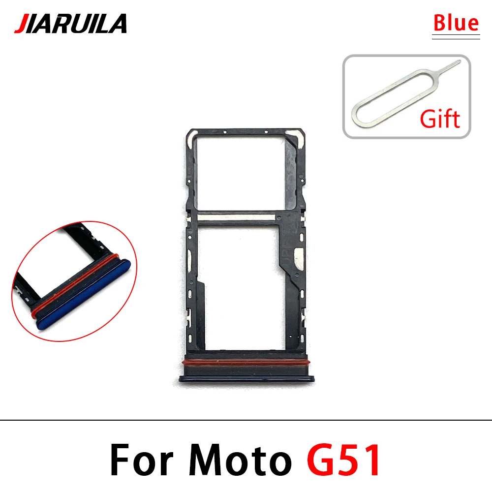2X Sim Card Holder Tray Replacement For Moto G Stylus 5G 2023 XT2315 - Black Micro SD Slot Module