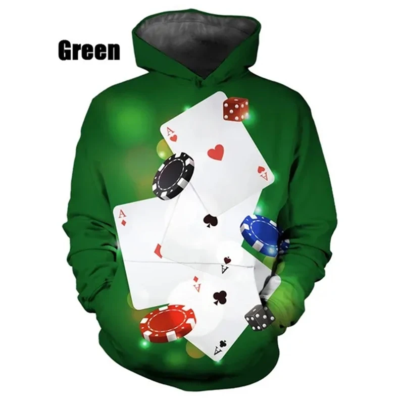 New Fashion Hot Sale 3D Poker Hoodie Sweatshirts Men Women Clothing Tops Casual Long Sleeve Pullover Print Streetwear Hoodies