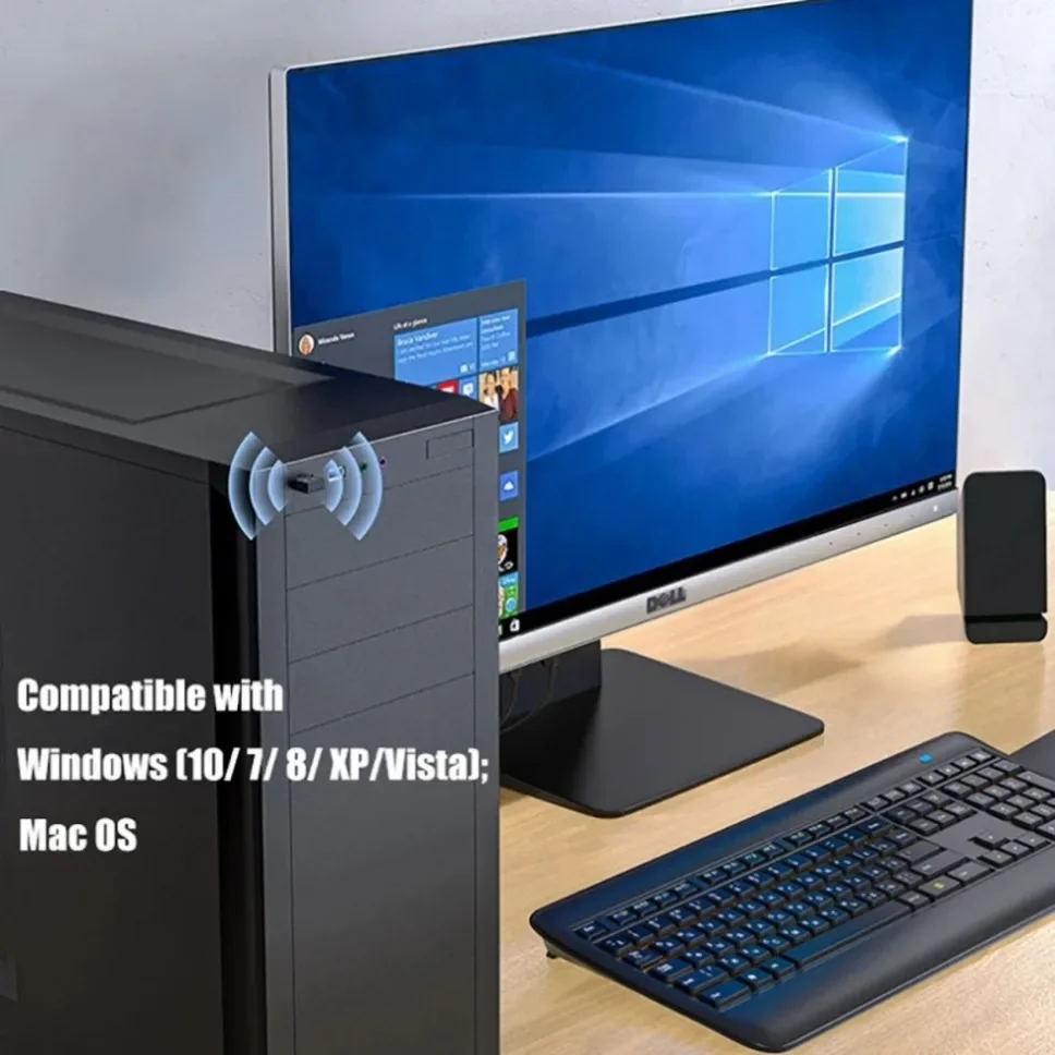 150Mbps WiFi Bluetooth 4.2 อะแดปเตอร์ USB การ์ดเครือข่ายไร้สาย 802.11N Dongle สําหรับ PC แล็ปท็อปบลูทูธ WiFi อะแดปเตอร์สองในหนึ่ง