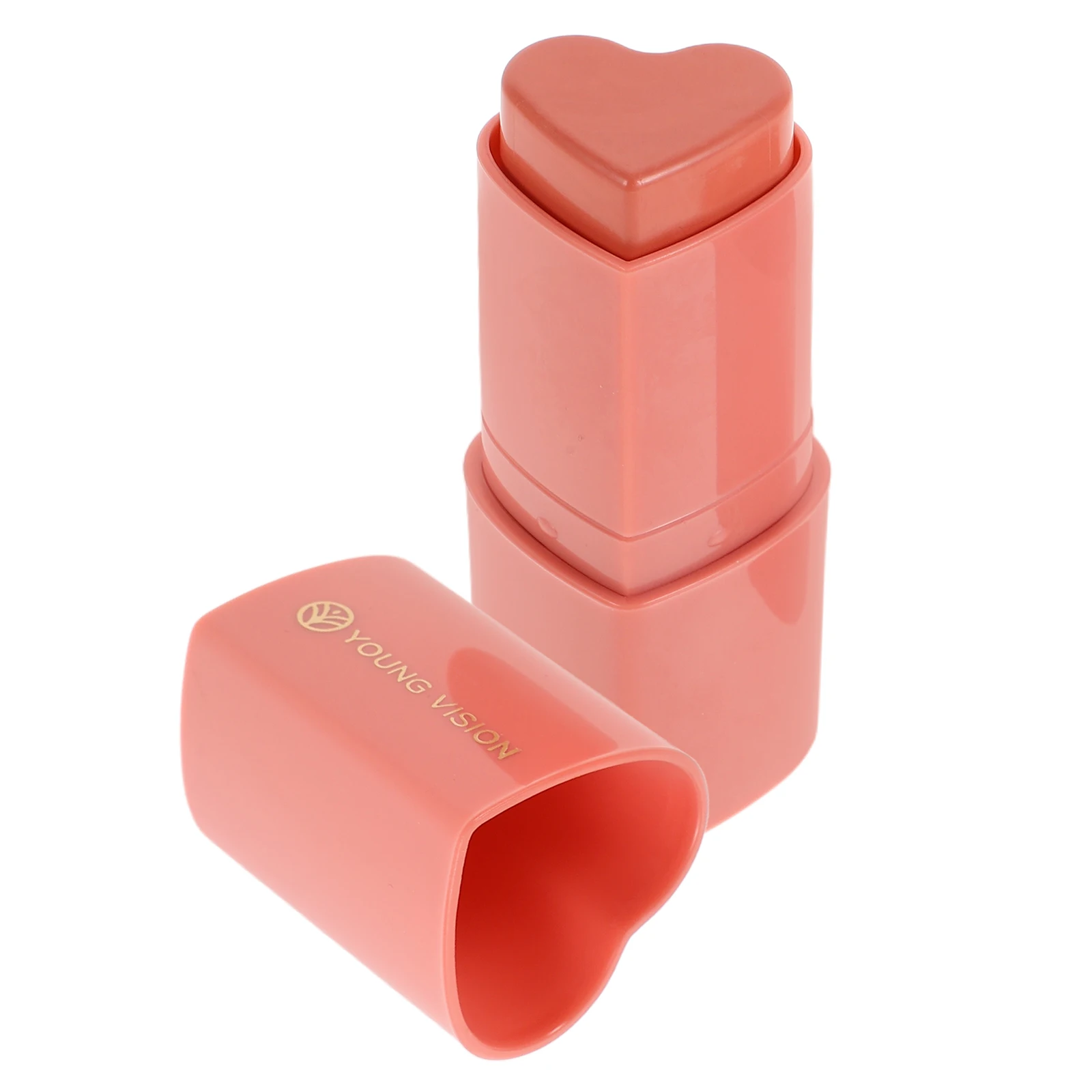 Heart Shaped Blush Stick Cream Blush For Cheeks Lips Long Lasting Contour Highlighter Lightweight Face Makeup